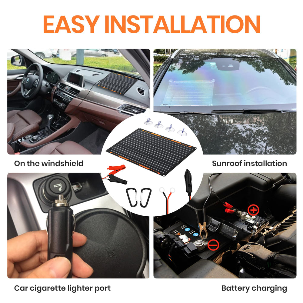 FlexSolar four plug-in adapters array offering versatile connection options