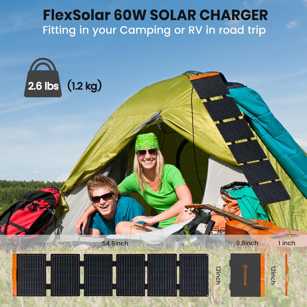 FlexSolar folded with handle being carried for easy transport benefit