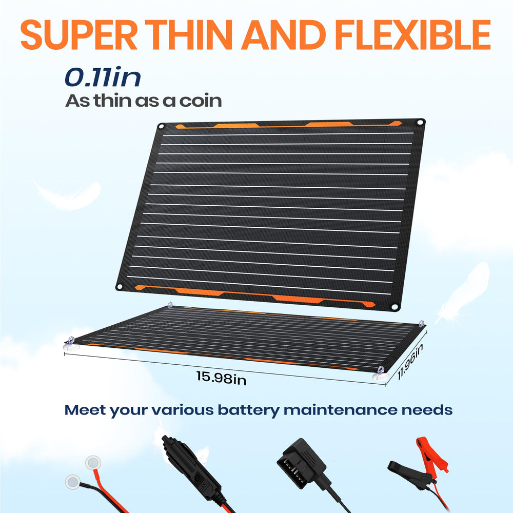 FlexSolar thin profile edge view demonstrating coin-thin flexibility advantage