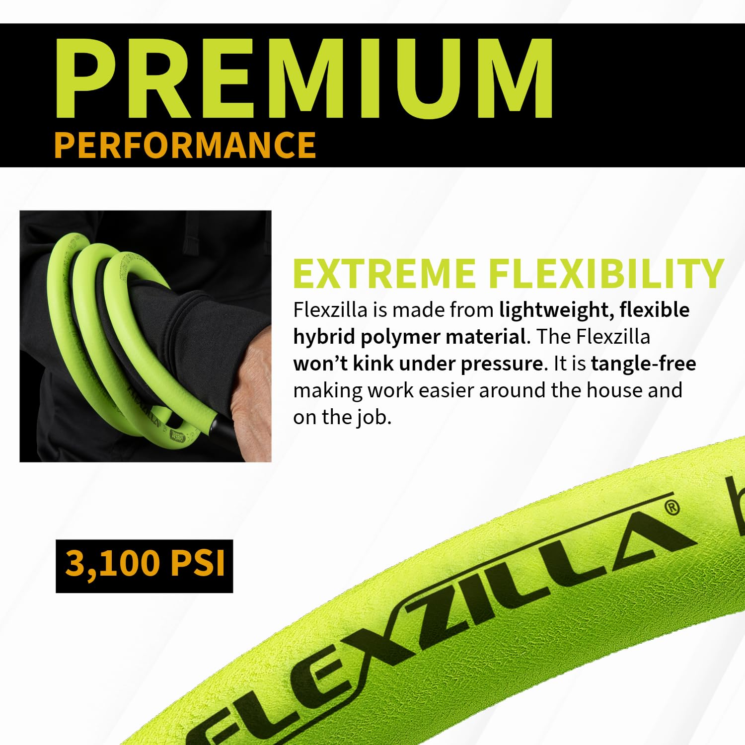 Flexzilla M22 fittings detail showing secure connection and leak resistance