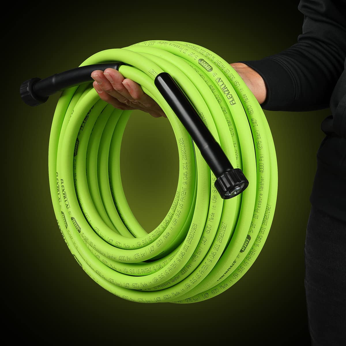 Flexzilla integrated bend restrictor close-up preventing kinks and protecting fittings