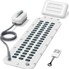 Flgocexs front view of mat and packaging showing easy spa setup