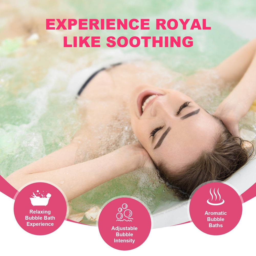 Flgocexs inflated mat filling bathtub for full-body bubbles