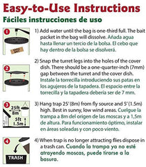 Flies Be Gone used trap full of flies demonstrating fast capture