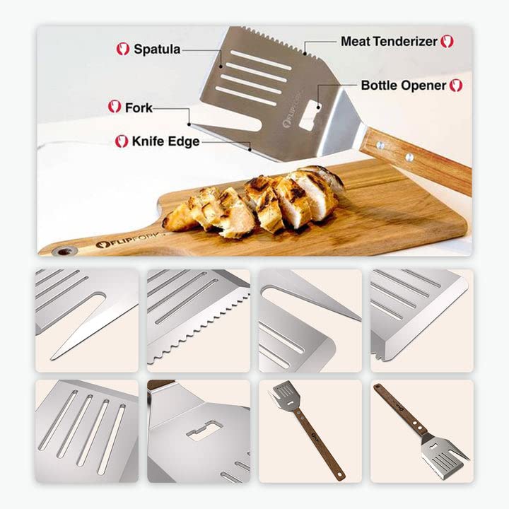 FLIPFORK Boss beside ruler showing 18-inch scale and reach benefit