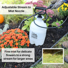 Flo-Master wide funnel top for no-mess quick refills and pouring control