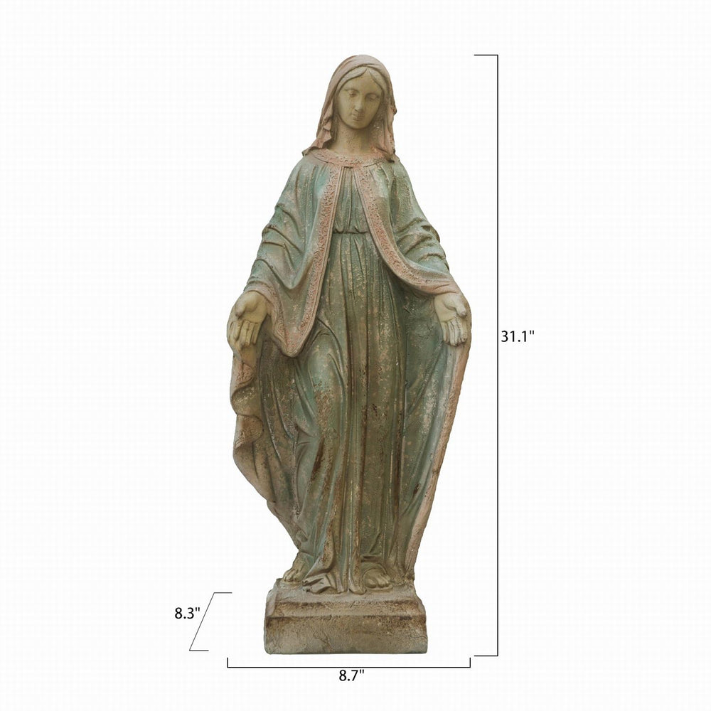 Flooreal Virgin Mary packaging and base showing safe transit and ready display