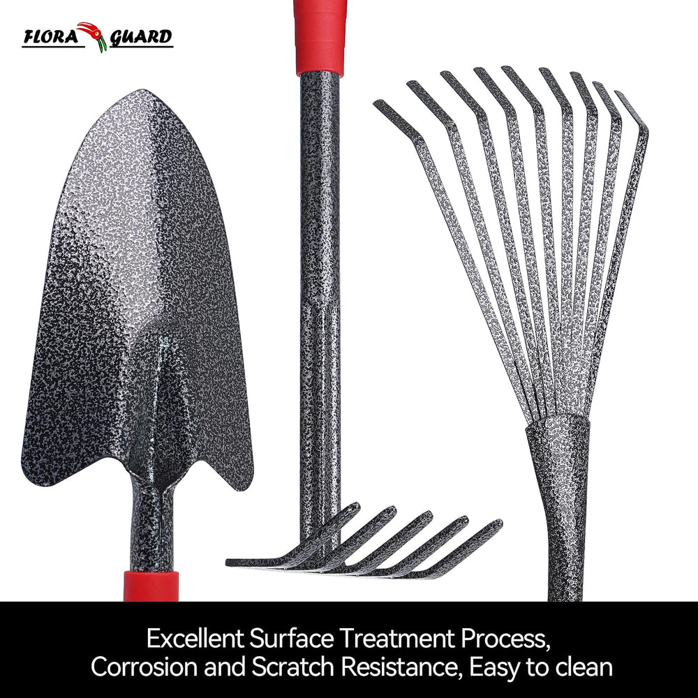 FLORA GUARD ergonomic handle detail showing non-slip grip for comfort