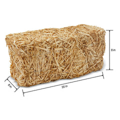 FloraCraft straw bale close-up of golden barley texture for authentic look