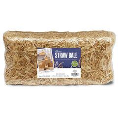 FloraCraft straw bale front view showing compact natural farmhouse charm