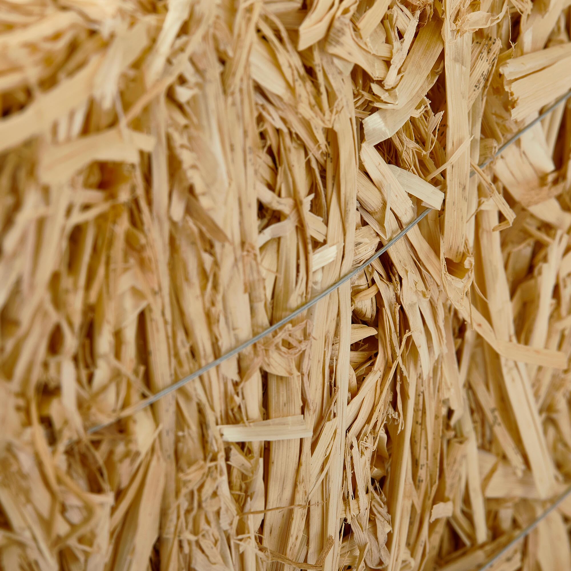 FloraCraft bale tied with galvanized wire showing rust-resistant durability
