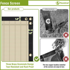 FLORALEAF installed on chain-link fence providing immediate privacy benefit