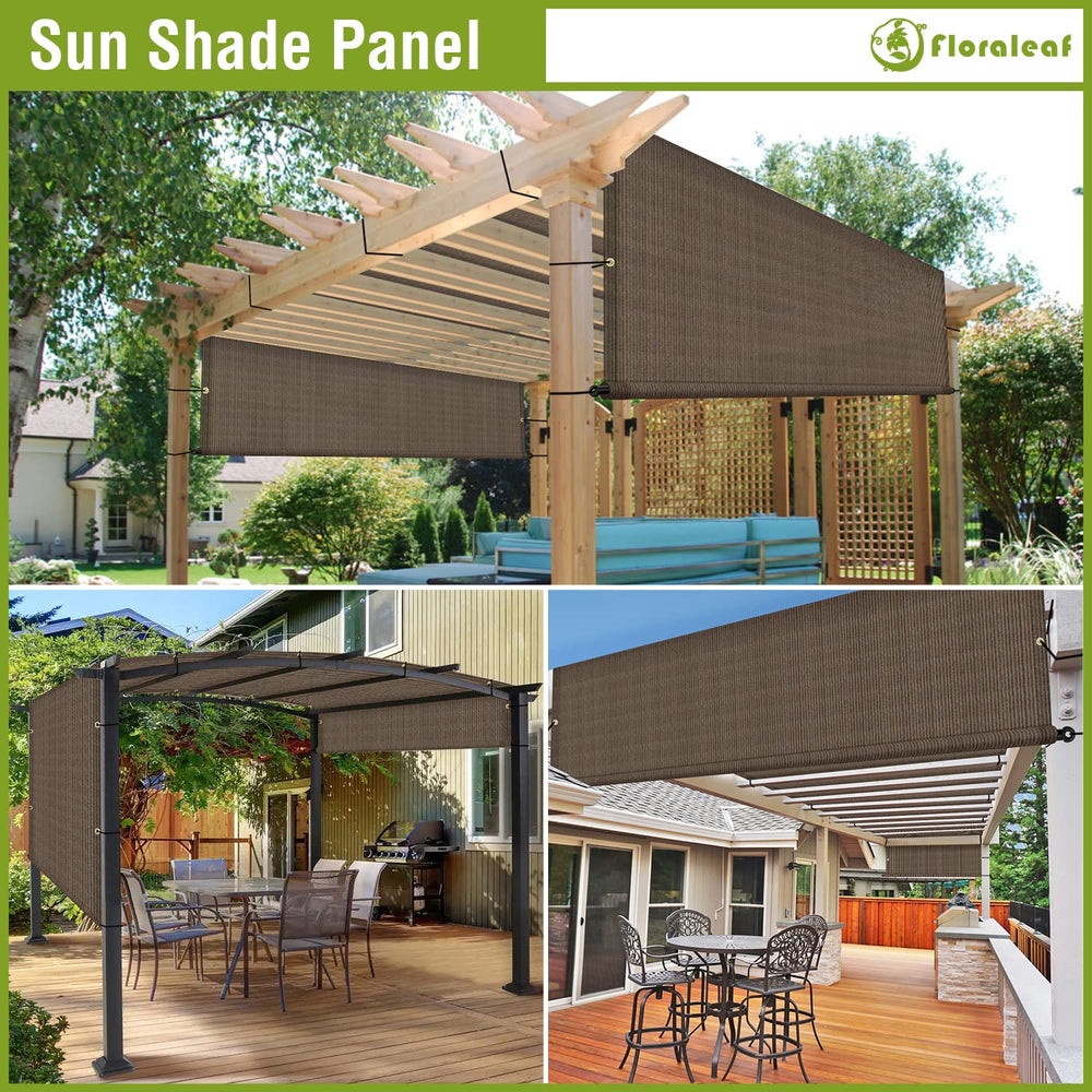 FLORALEAF cover installed on deck providing cooler shaded outdoor space