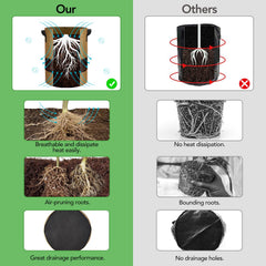 Florelf grow bag on a patio with tomato plant illustrating space-saving container gardening