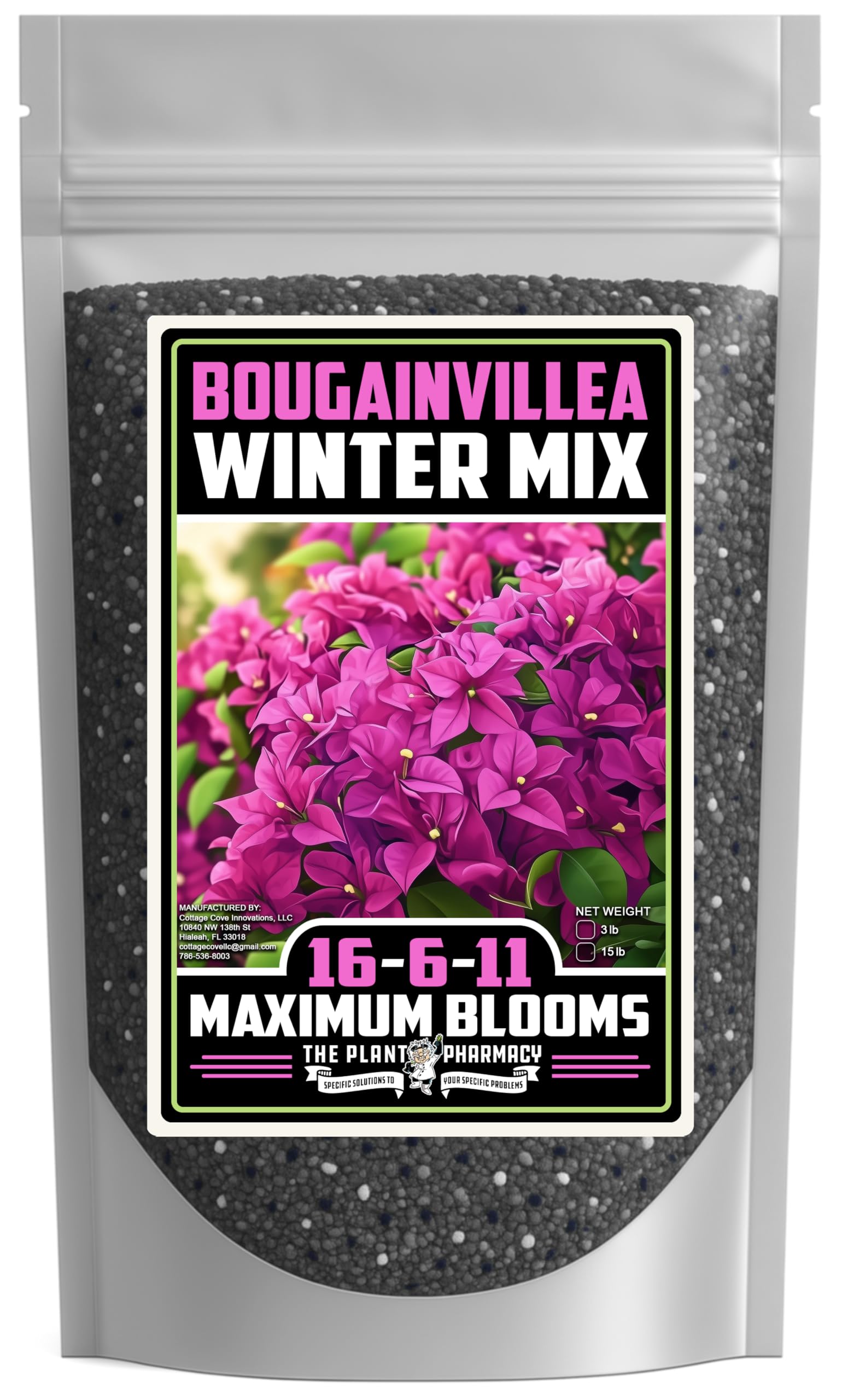 Florida Foliage front packaging showing brand and winter mix benefits