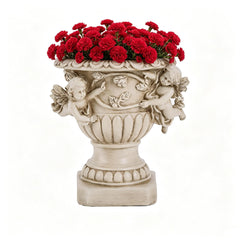 Floryden cherub planter front view showing sculpted detail and décor appeal