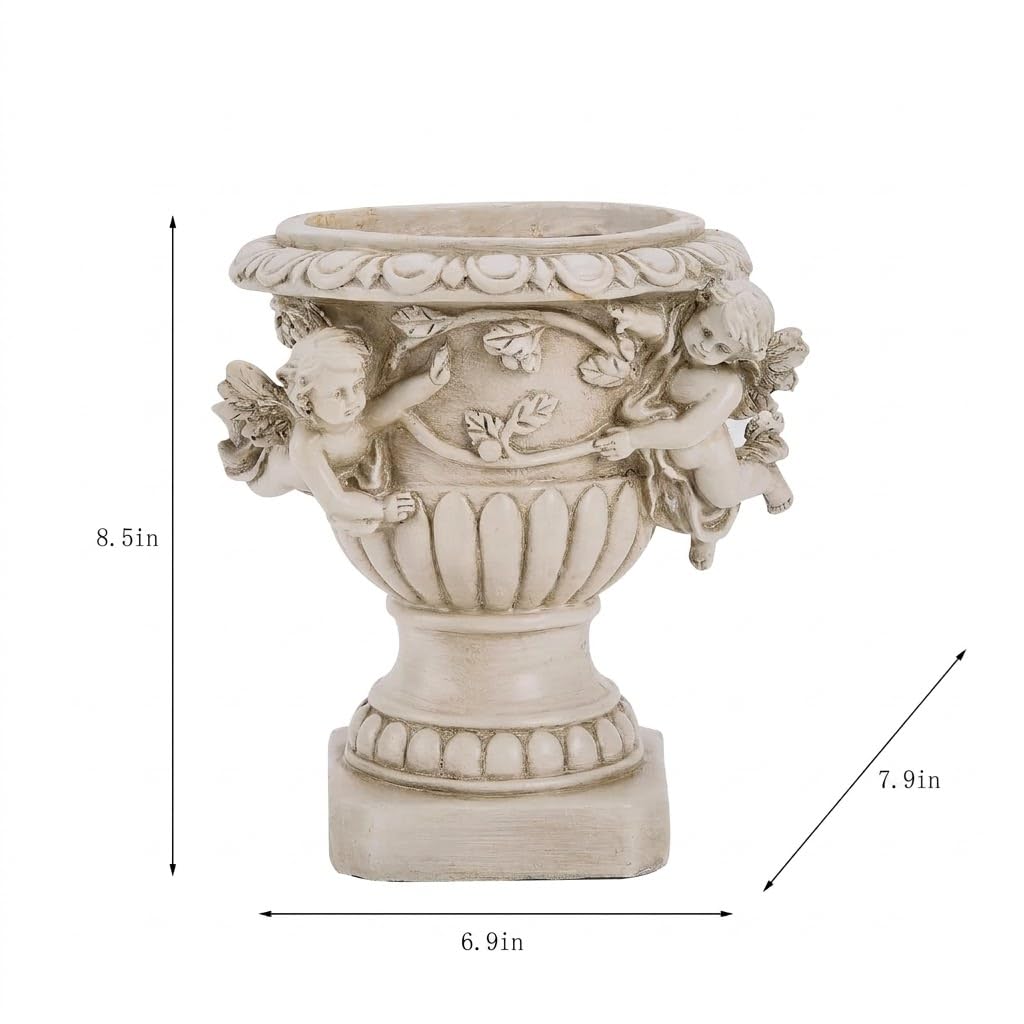Floryden cherub planter side profile highlighting shape and stability benefit