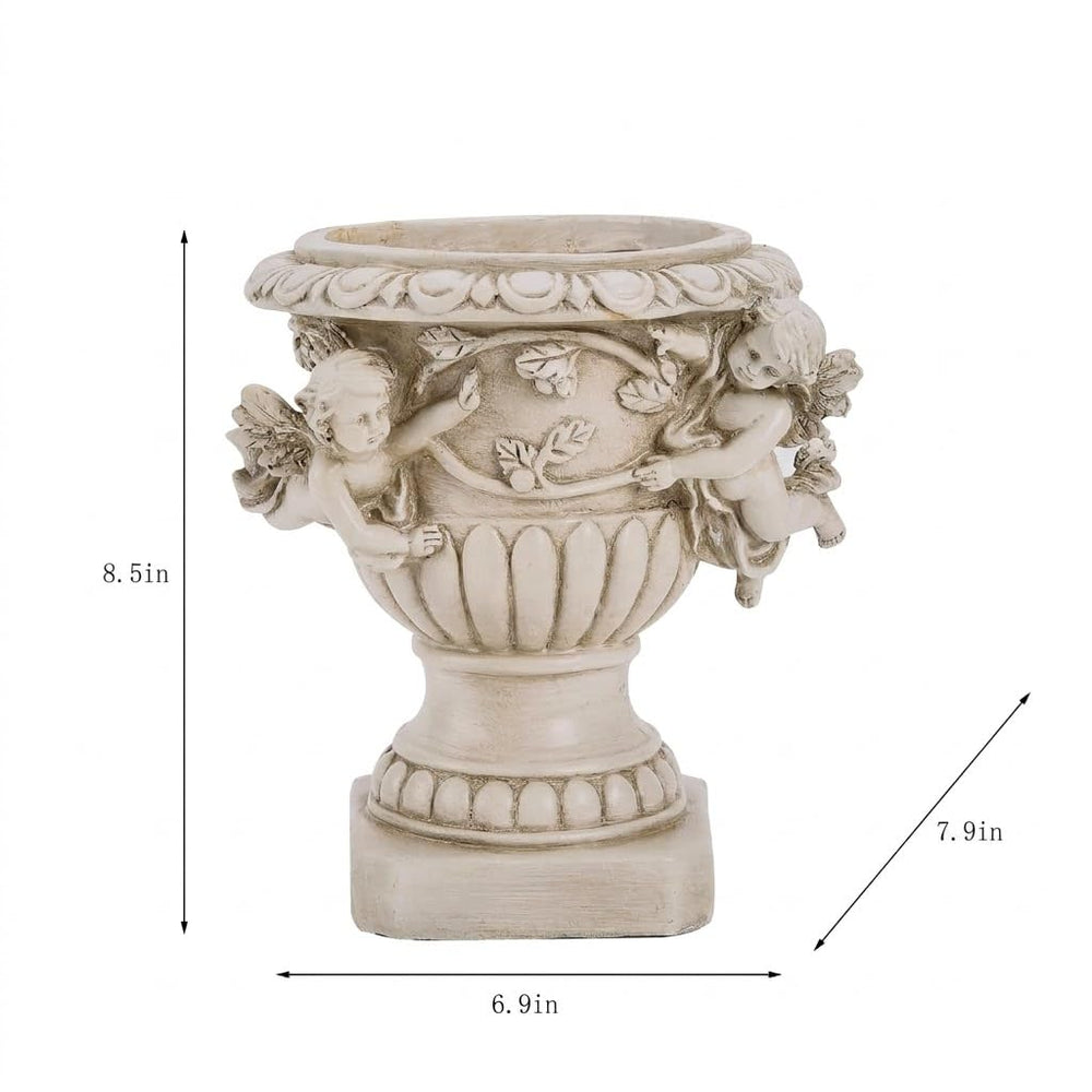 Floryden cherub planter side profile highlighting shape and stability benefit