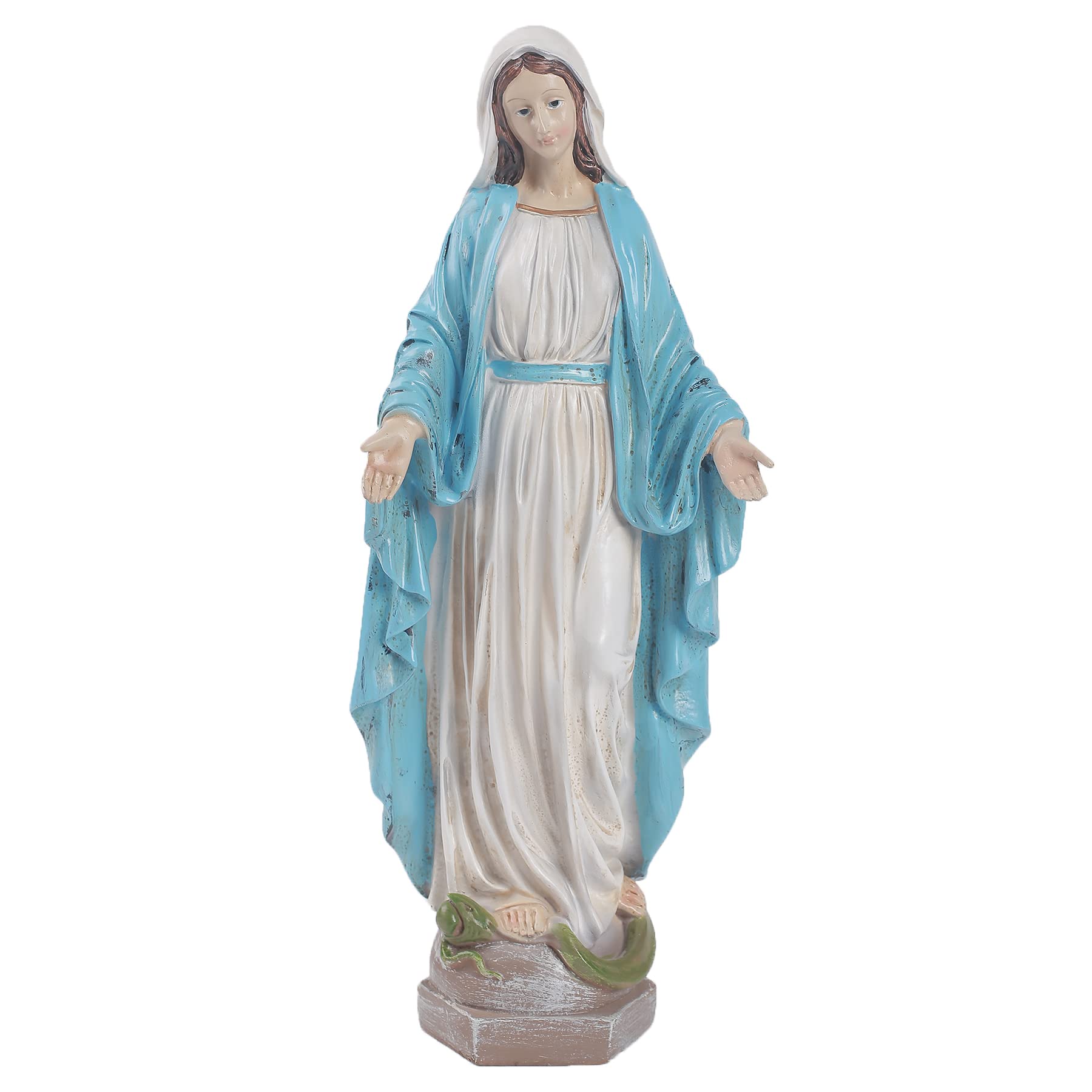 Floryden statue front view showing colored resin finish and devotional presence