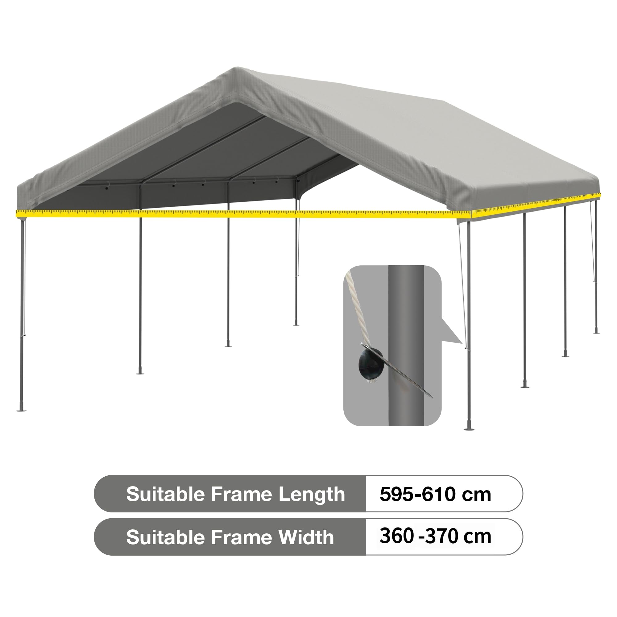 FLOUREE close-up of heat-sealed double seams offering improved waterproofing and strength