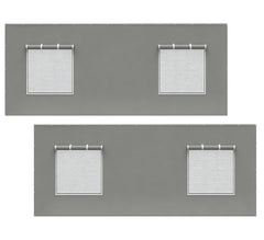 FLOUREE front view of two grey sidewalls showing full coverage and neat fit