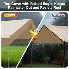 FLOUREE metal grommet and reinforced edge detail for secure, rust-resistant fastening
