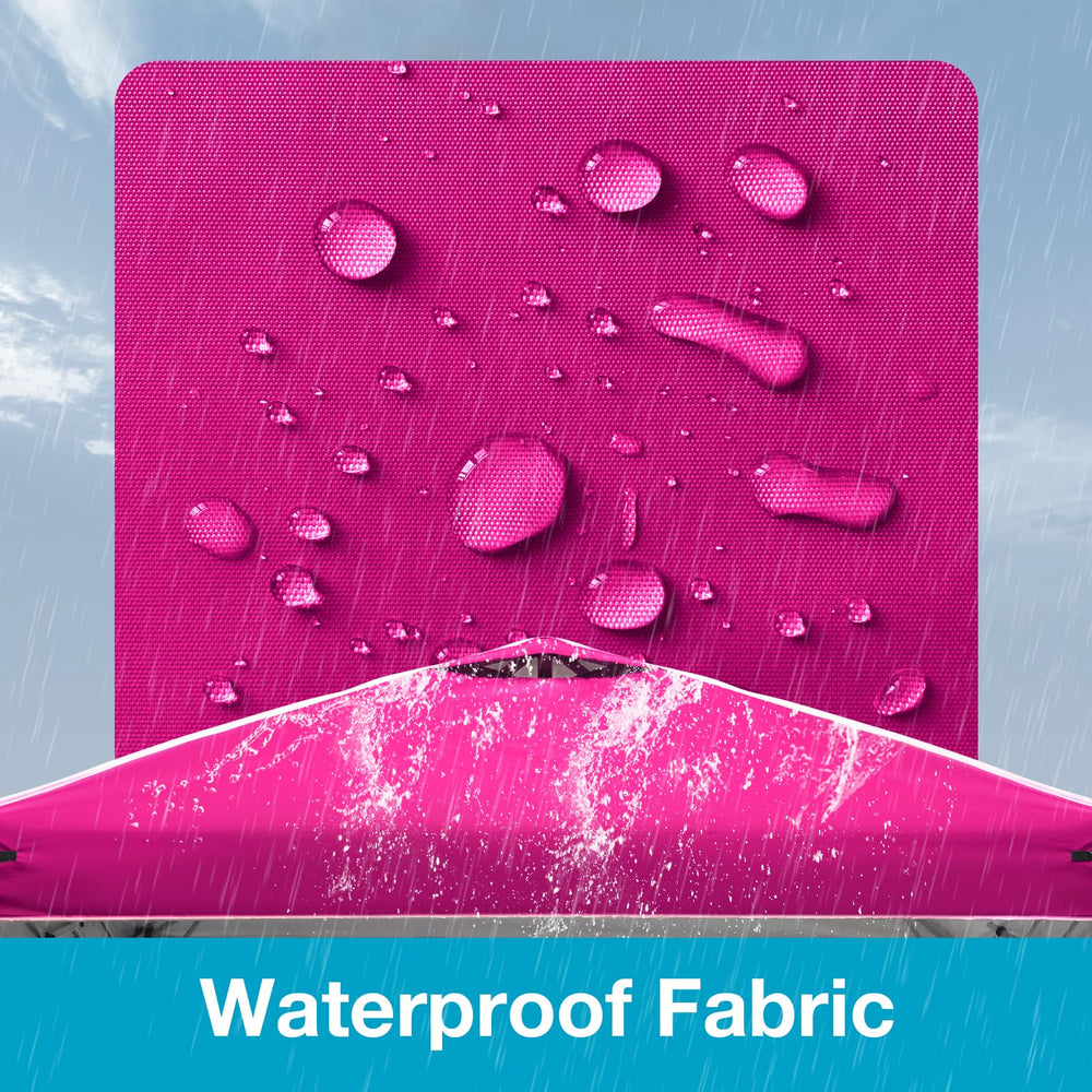 FLOUREE pink canopy set up at market stall illustrating vendor protection