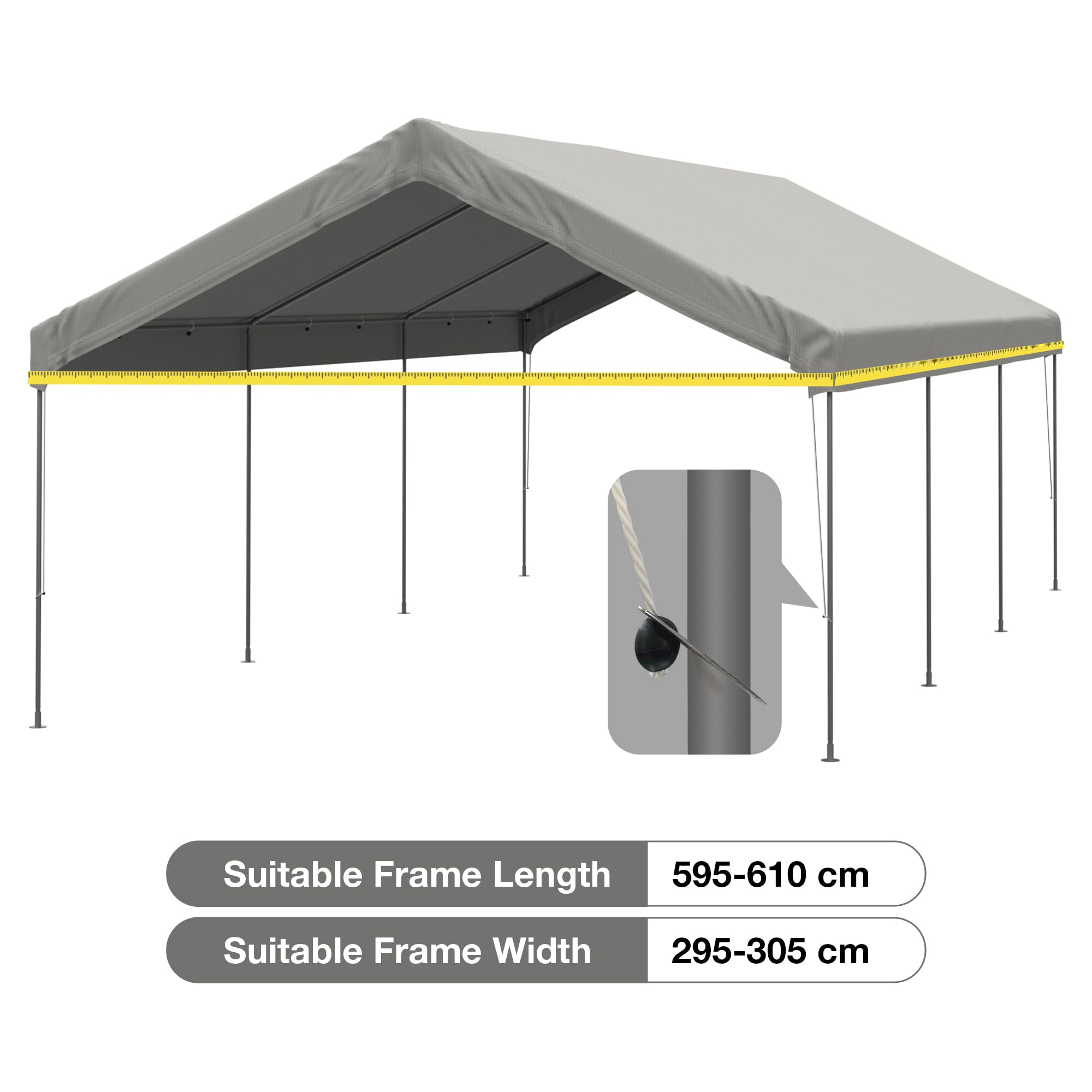 FLOUREE reinforced metal grommet with strong hem for secure attachment