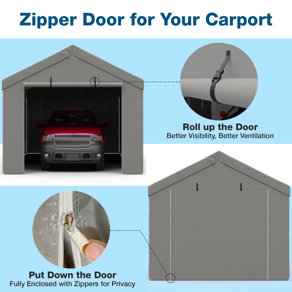 FLOUREE rolled-up door in use providing clear vehicle access and convenience