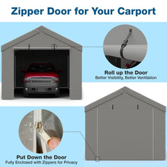 FLOUREE rolled-up door in use providing clear vehicle access and convenience