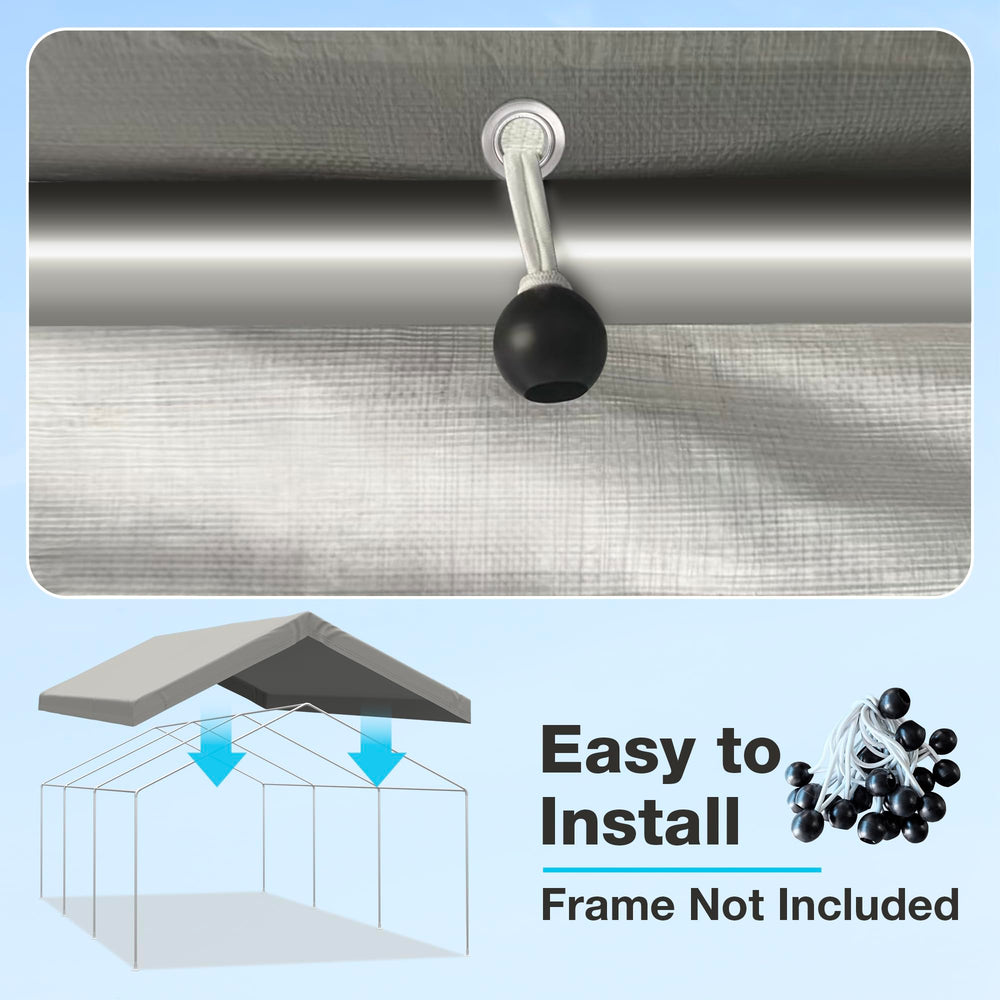 FLOUREE canopy with ruler showing 10x20 scale for fit confirmation