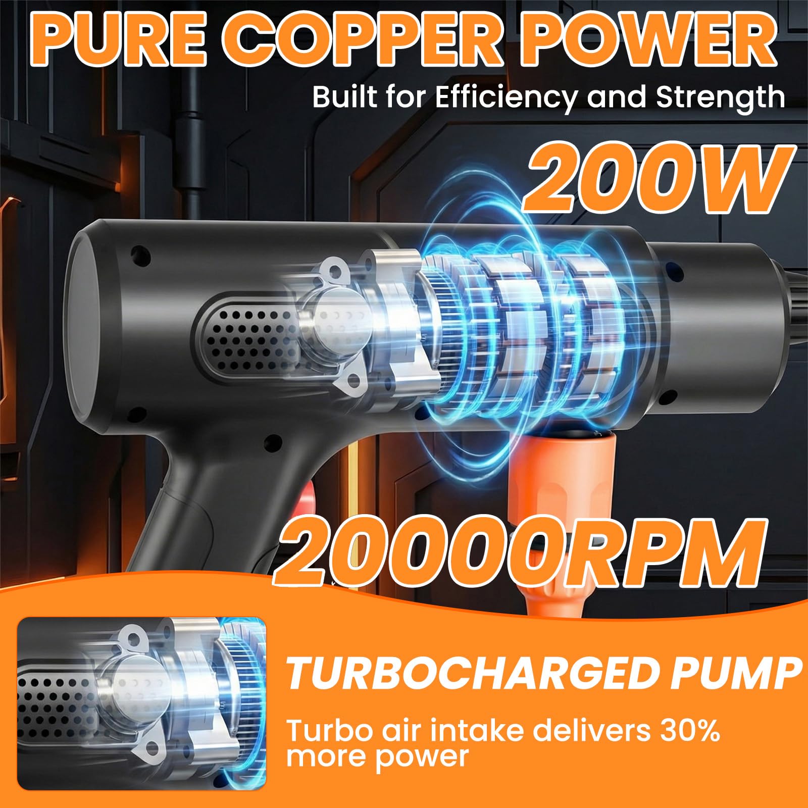Flouritech battery and charger detail highlighting quick-swap batteries for extended runtime