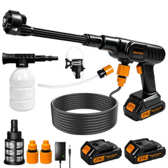 Flouritech front view with foam cannon demonstrating quick foam application