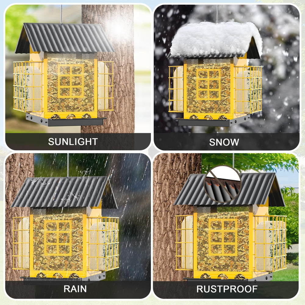 FlowaFoli clear seed chamber windows showing seed level for easy monitoring and refills