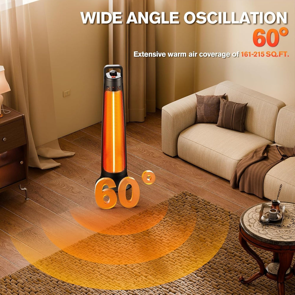 FLOWBREEZE infrared glow detail highlighting immediate radiant warmth benefit