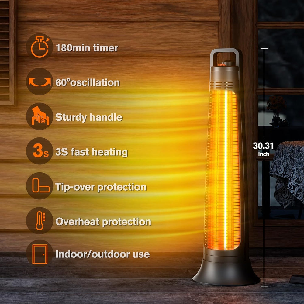 FLOWBREEZE oscillation angle demonstrating wider heat coverage benefit