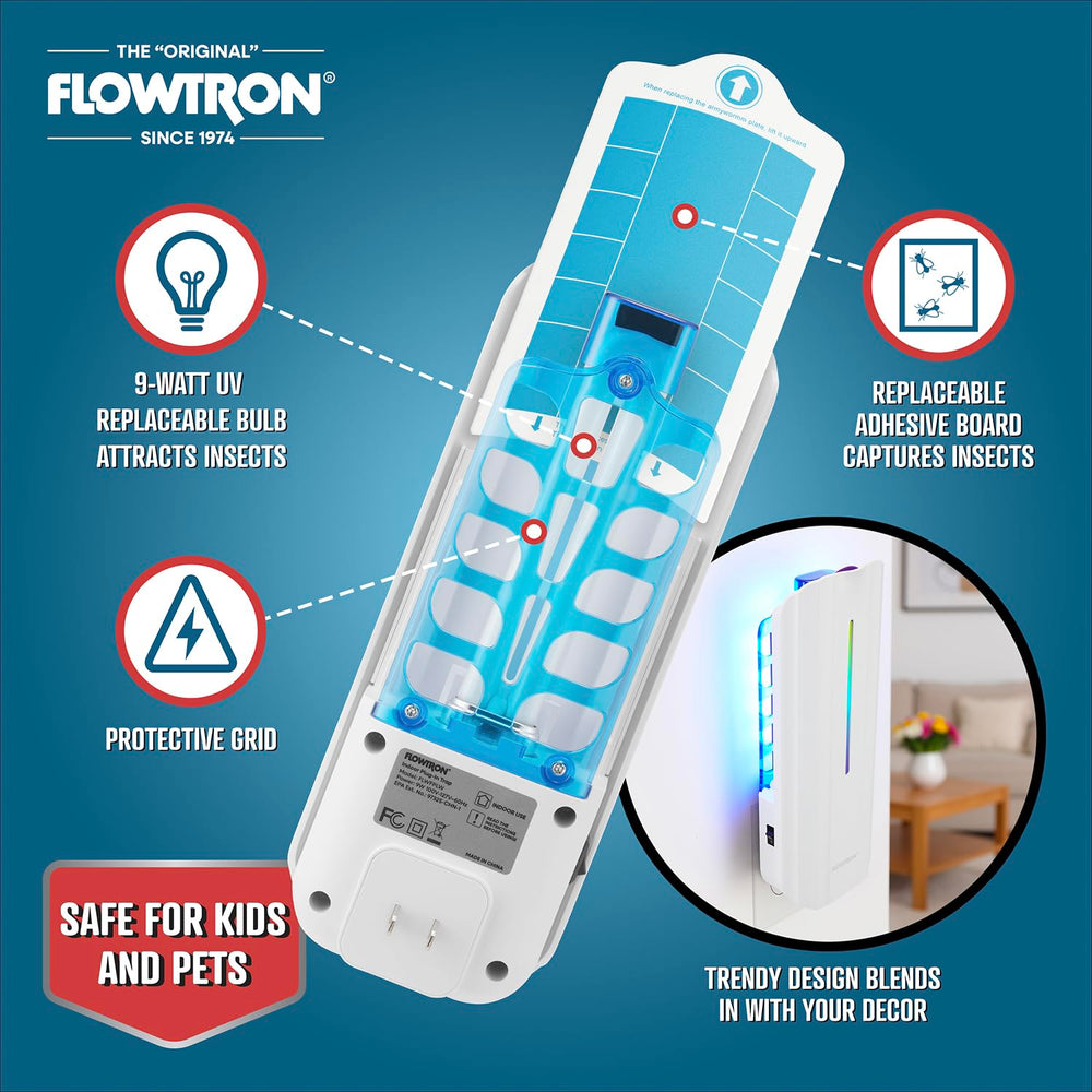 Flowtron close-up of 9W UV bulb highlighting insect-attracting light element