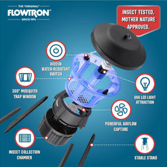 Flowtron removable collection chamber close-up for easy cleanup benefit