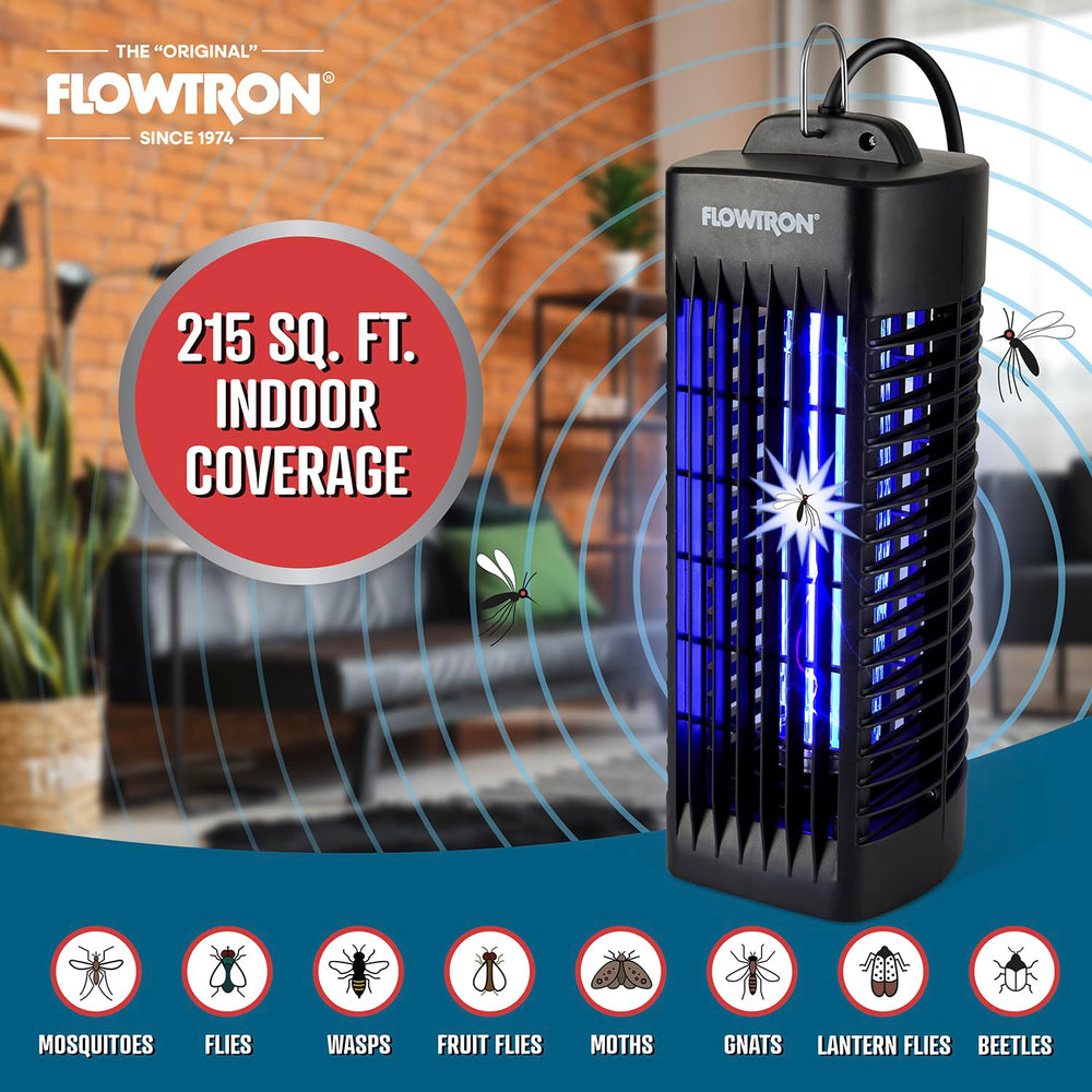 Flowtron in a living room setting providing quiet, unobtrusive insect control for families