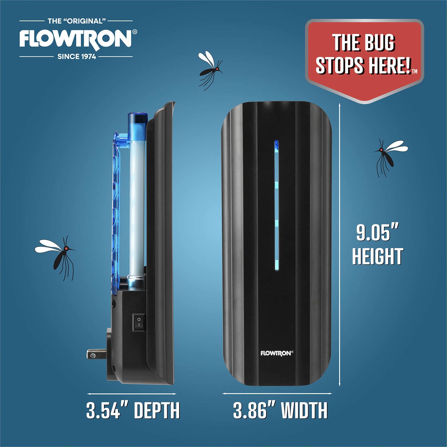Flowtron in restaurant back area blending with decor and providing silent pest control benefit