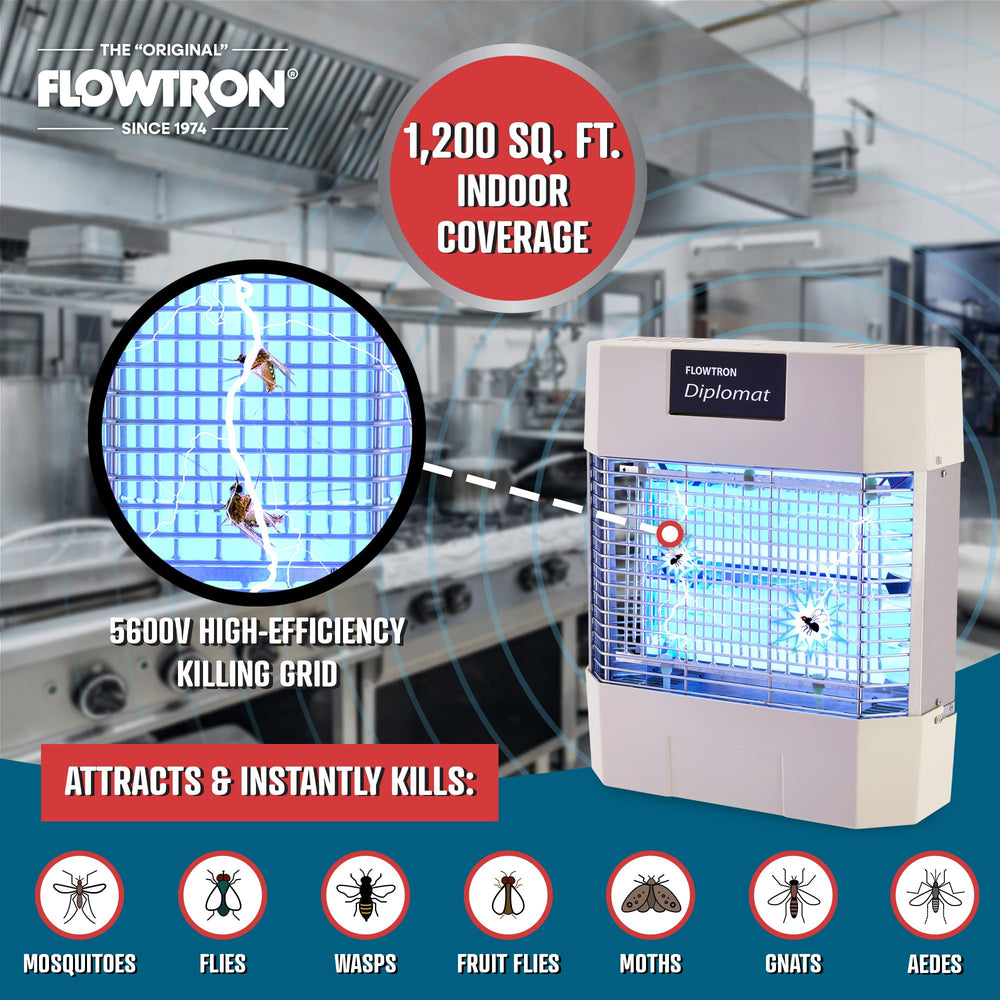 Flowtron mounted in restaurant reducing visible pests benefit