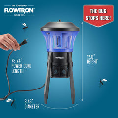 Flowtron mounted on a patio demonstrating quiet outdoor protection benefit
