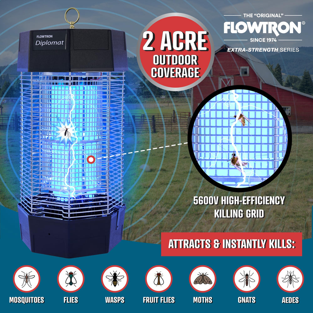 Flowtron octenol cartridge displayed showing extended mosquito lure