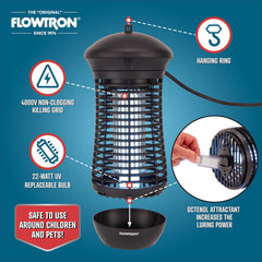 Flowtron side profile highlighting durable weatherproof construction for year-round outdoor use