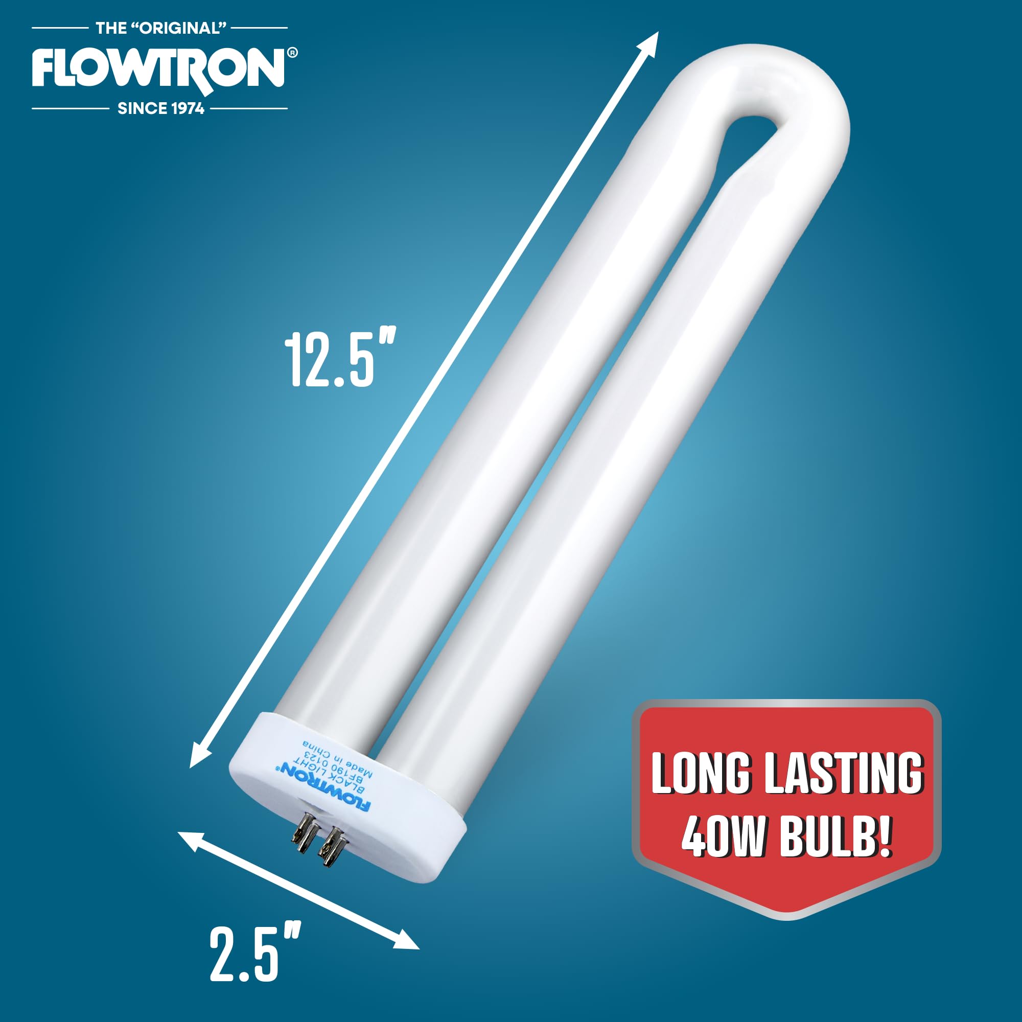 Flowtron bulbs in hand showing scale and confirming correct BF-190 compatible fit