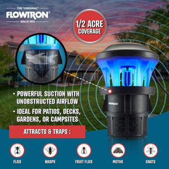 Flowtron UV lamp close-up highlighting attraction performance benefit