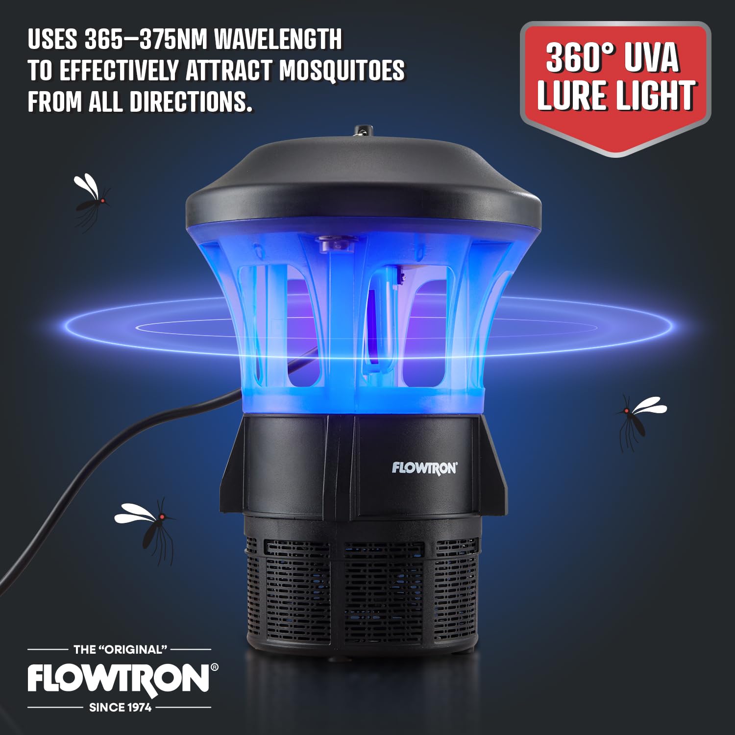 Flowtron weatherproof housing detail for durable outdoor use benefit