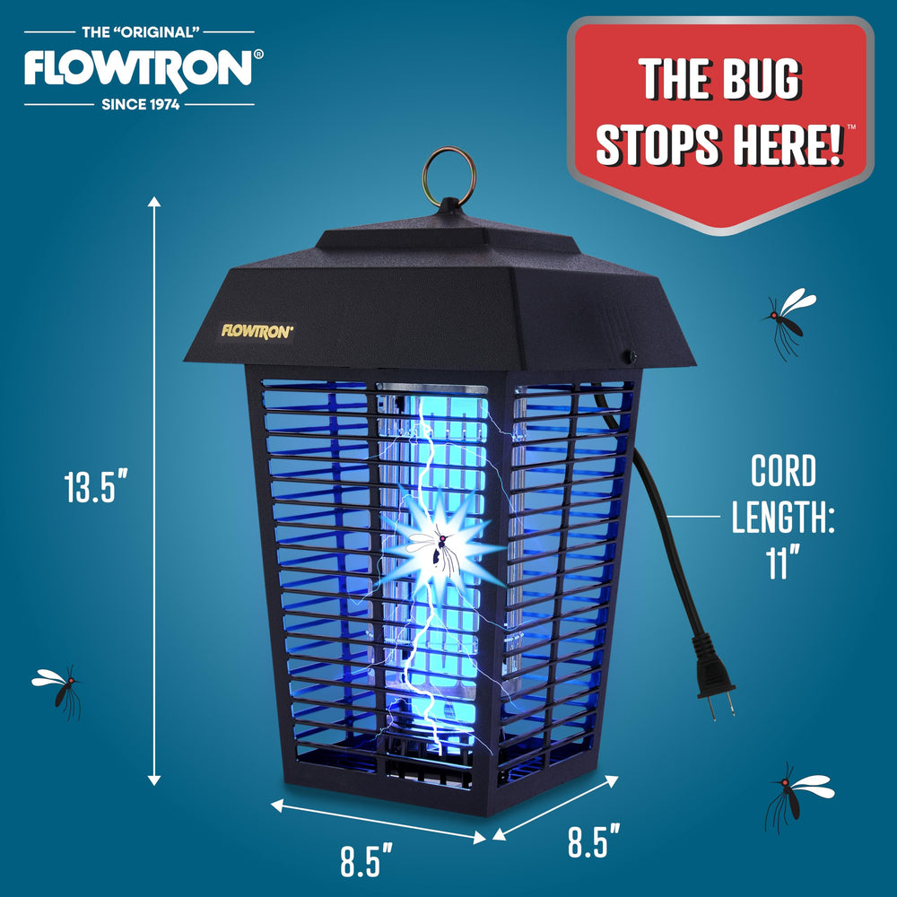 Flowtron weatherproof housing detail showing durability through seasons benefit