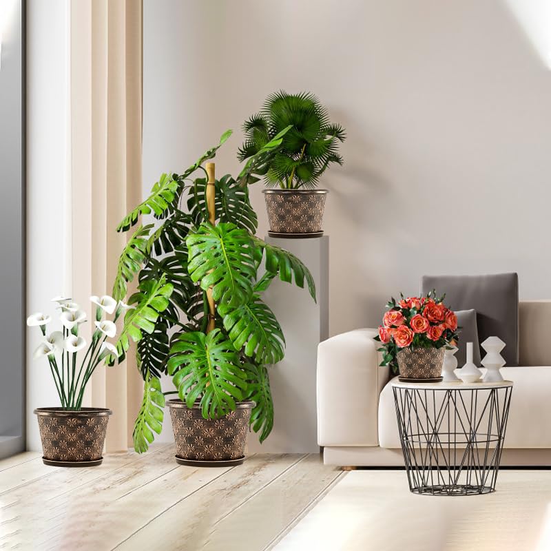 Flowyypo planter holding a large indoor plant for elevated decor