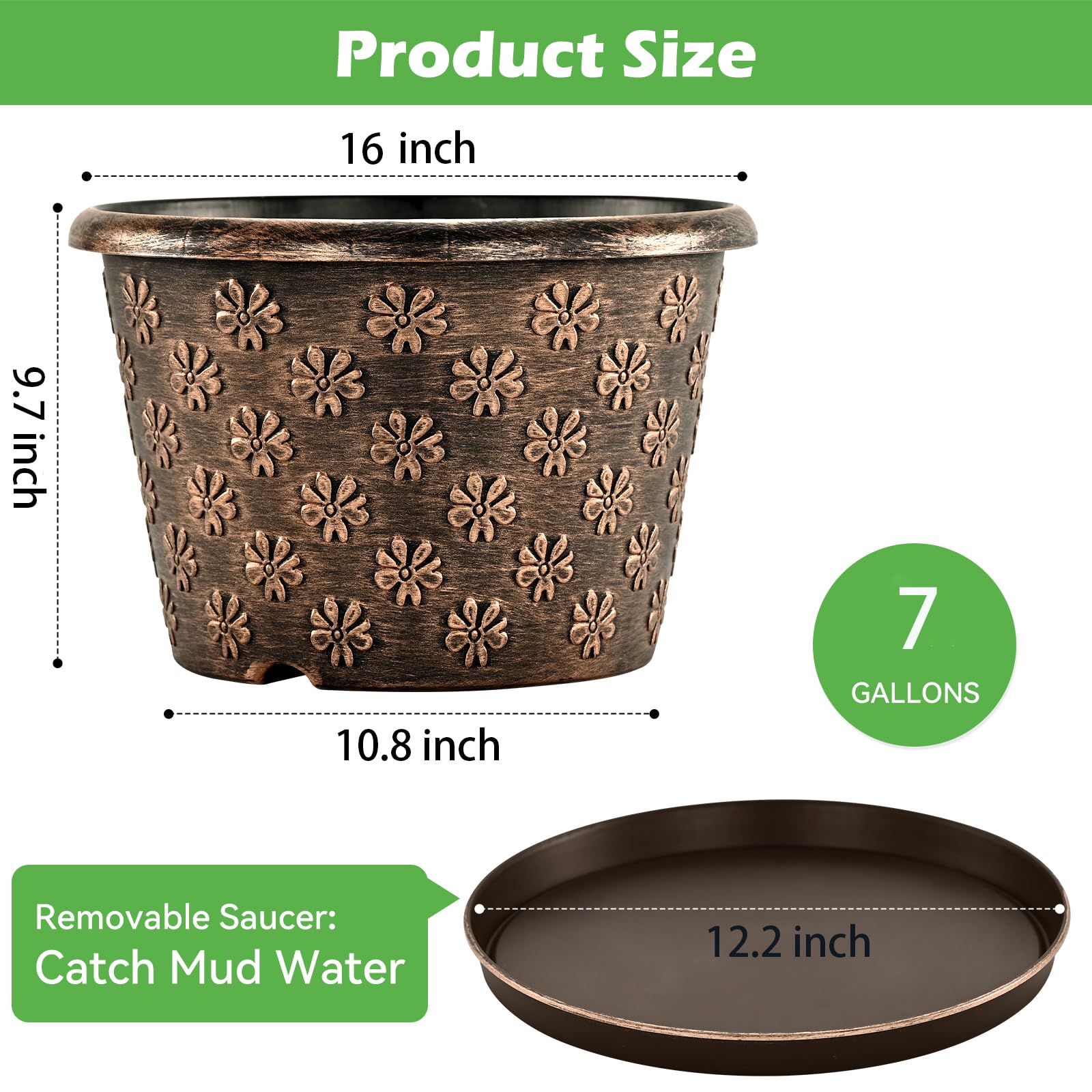 Flowyypo removable saucer detached to show easy cleanup advantage